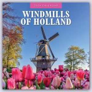 Windmills of Holland 2024 Square Wall Calendar de Red Robin Publishing Ltd.