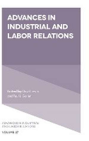 Advances in Industrial and Labor Relations de David Lewin