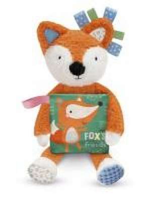 Sensory Snuggables Medium Plush Fox with Cloth Book de Make Believe Ideas