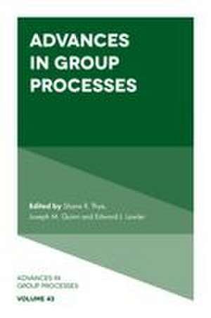 Advances in Group Processes de Edward J. Lawler