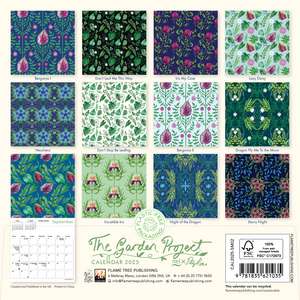 Nel × Polly Rose: The Garden Project Mini Wall Calendar 2025 (Art Calendar) de Flame Tree Studio