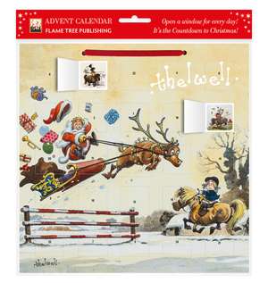 Norman Thelwell: Showjumping Santa Advent Calendar (with stickers) de Flame Tree Studio