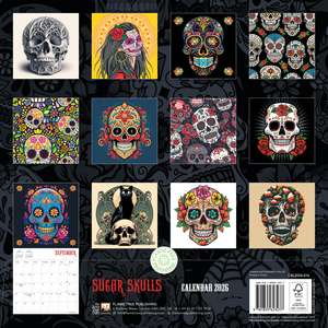 Sugar Skulls Wall Calendar 2026 (Art Calendar) de Flame Tree Studio