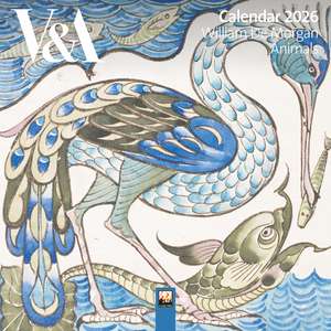 V&A: De Morgan Animals Mini Wall Calendar 2026 (Art Calendar) de Flame Tree Studio