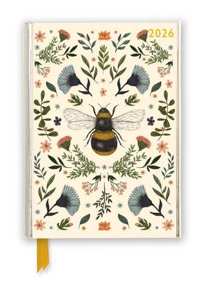 Jade Mosinski: Botanical Bee 2026 Luxury Diary Planner - Page to View with Notes de Flame Tree Studio