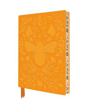 Jade Mosinski: Bee 2026 Artisan Art Vegan Leather Diary Planner - Page to View with Notes de Flame Tree Studio