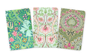 William Morris Gallery Set of 3 Mini Notebooks de Flame Tree Studio