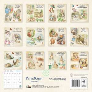 The World of Peter Rabbit Wall Calendar 2026 (Art Calendar) de Flame Tree Studio