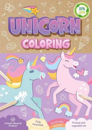 Unicorn Coloring: A Fully Recyclable Coloring Book de Igloobooks