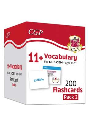 11+ Vocabulary Flashcards for Ages 10-11 - Pack 2 de Cgp Books