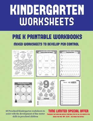 Pre K Printable Workbooks (Mixed Worksheets to Develop Pen Control) de James Manning