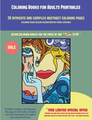 Coloring Books for Adults Printables (36 intricate and complex abstract coloring pages) de Manning Manning