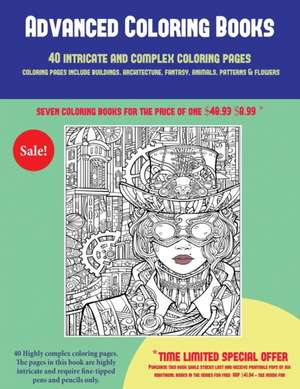 Advanced Coloring Books (40 Complex and Intricate Coloring Pages) de James Manning