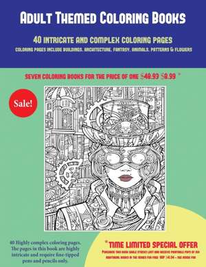 Adult Themed Coloring Books (40 Complex and Intricate Coloring Pages) de James Manning