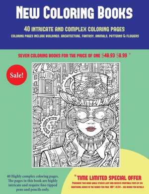 New Coloring Books (40 Complex and Intricate Coloring Pages) de James Manning