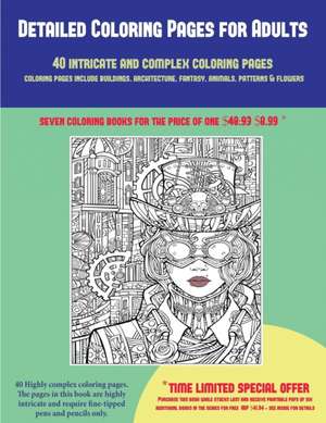 Detailed Coloring Pages for Adults (40 Complex and Intricate Coloring Pages) de James Manning