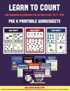 Pre K Printable Worksheets (Learn to count for preschoolers) de James Manning