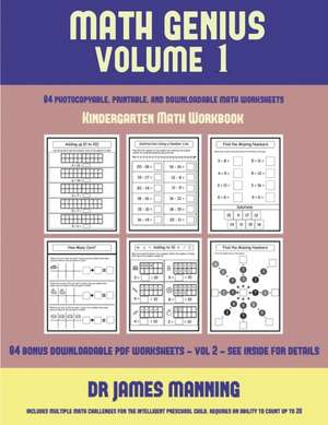 Kindergarten Math Workbook (Math Genius Vol 1) de James Manning