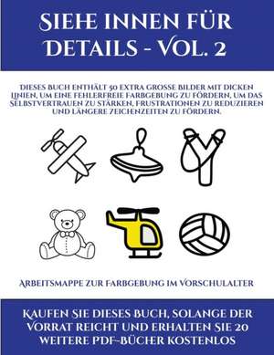 Arbeitsmappe zur Farbgebung im Vorschulalter (Siehe innen für Details - Vol. 2) de Jessica Windham