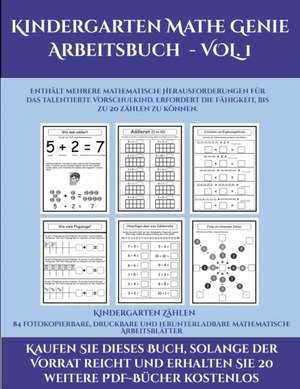 Kindergarten Zählen (Kindergarten Mathe Genie Arbeitsbuch - VOL. 1) de Jessica Windham