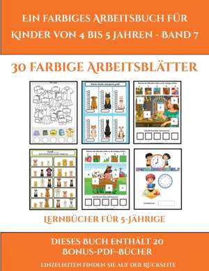 Lernbücher für 5-Jährige (Ein farbiges Arbeitsbuch für Kinder von 4 bis 5 Jahren - Band 7) de Jessica Windham