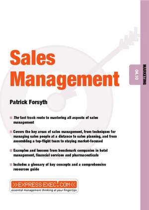 Sales Management – Marketing 04.10 de P Forsyth