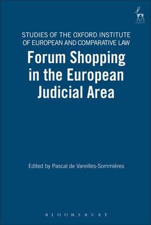 Forum Shopping in the European Judicial Area de Pascal de Vareilles-Sommières