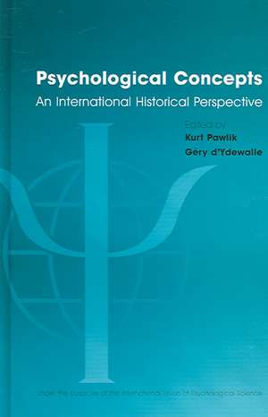 Psychological Concepts: An International Historical Perspective de Kurt Pawlik