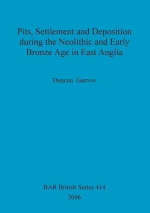 Pits, Settlement and Deposition during the Neolithic and Early Bronze Age in East Anglia de Duncan Garrow