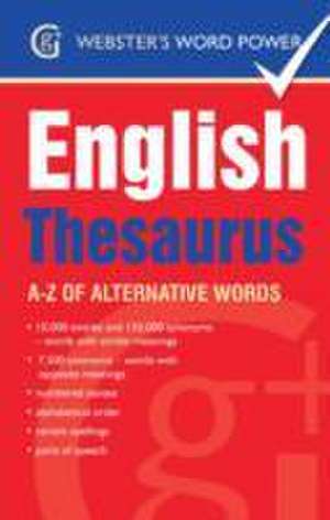 Webster's Word Power English Thesaurus de Betty Kirkpatrick