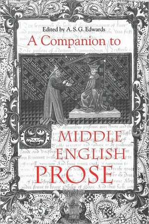 A Companion to Middle English Prose de A. S. G. Edwards