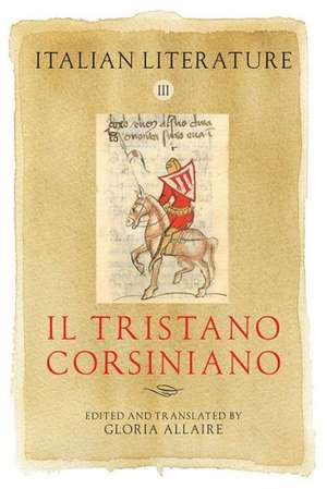 Italian Literature III – Il Tristano Corsiniano de Gloria Allaire