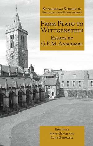 From Plato to Wittgenstein de G. E. M. Anscombe