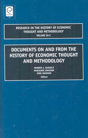 Documents on and from the History of Economic Thought and Methodology de Warren J. Samuels