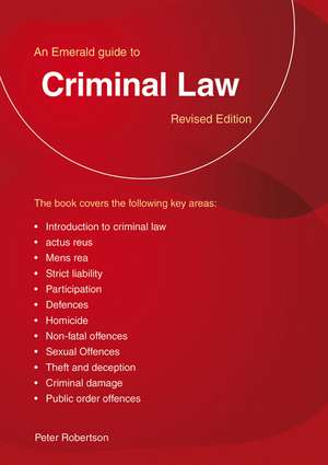 A Guide to Criminal Law de Peter Robertson