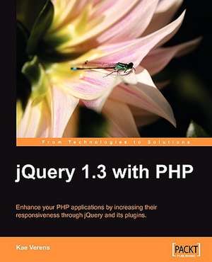 Jquery 1.3 with PHP de Kae Verens