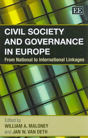 Civil Society and Governance in Europe – From National to International Linkages de William A. Maloney