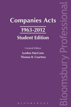 Companies Acts 1963-2012: A Guide to Irish Law de Ba Maccann, Lyndon