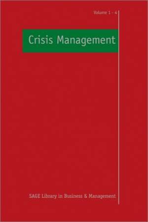 Crisis Management de R A Boin