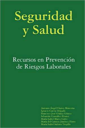 Seguridad y Salud: Recursos En Prevencion de Riesgos Laborales de Mara Isabel Marco Galve