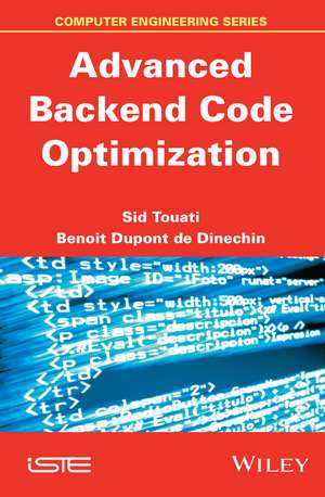 Advanced Backend Optimization de S Touati