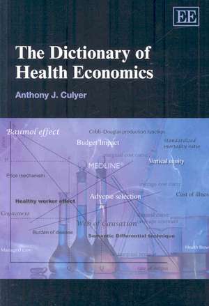 The Dictionary of Health Economics de Anthony J. Culyer