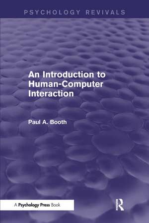 An Introduction to Human-Computer Interaction de Paul Booth