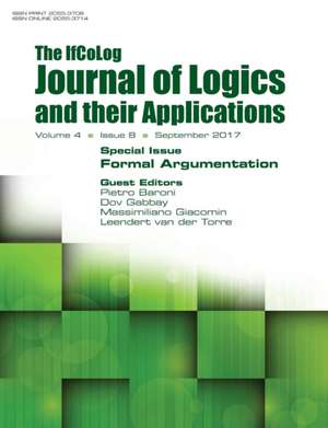 Ifcolog Journal of Logics and their Applications Volume 4, number 8. Formal Argumentation