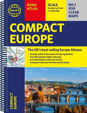 Philip'S Maps: Philip's Compact Atlas Europe de Philip's Maps