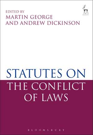 Statutes on the Conflict of Laws de Martin P George