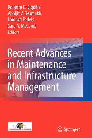 Recent Advances in Maintenance and Infrastructure Management de Roberto Davide Cigolini