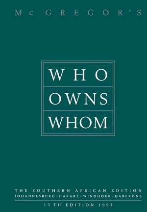 Who Owns Whom: The Southern African Edition de R. McGregor