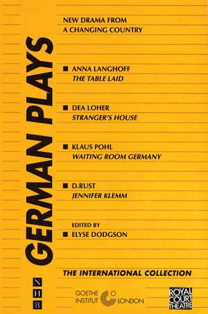 German Plays de Elyse Dodgson