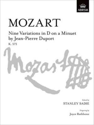 Nine Variations in D on a Minuet by Jean-Pierre Duport, K. 573 de Wolfgang Amadeus Mozart